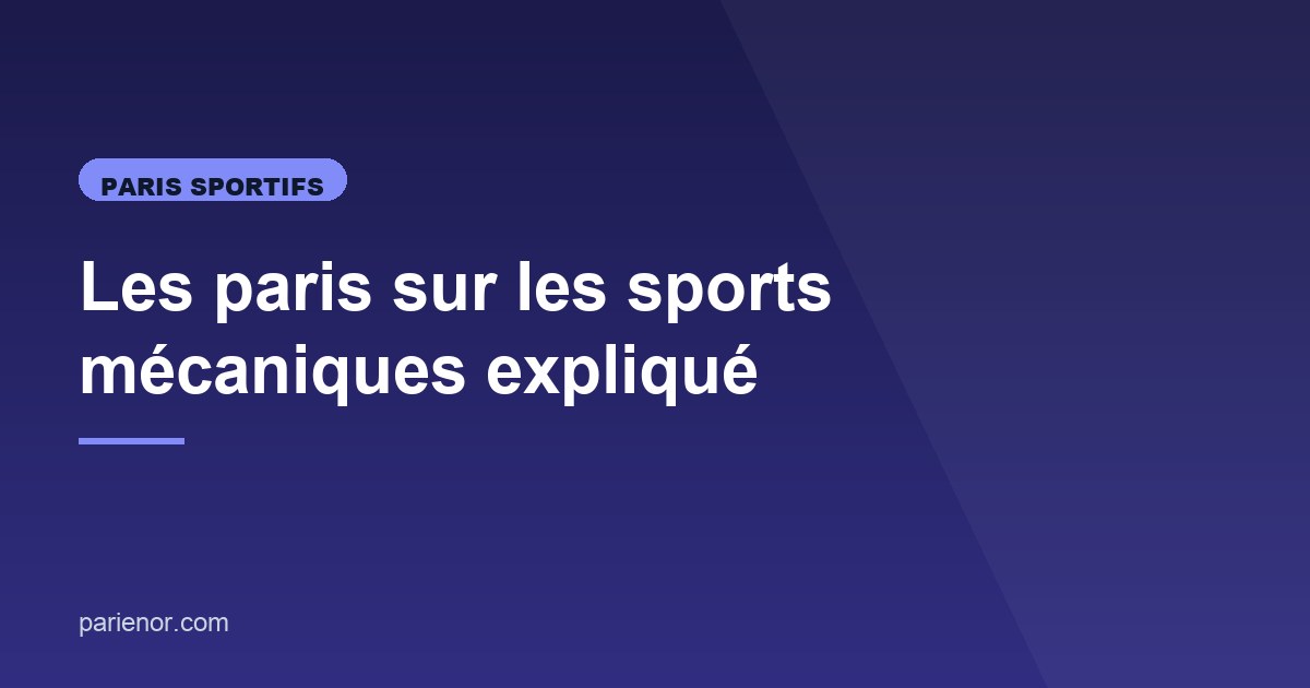 Illustration de l'article consacré aux paris sur les sports mécaniques