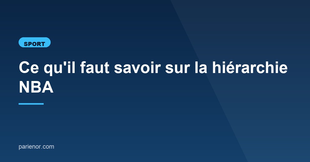 Illustration de l'article consacré à la hiérarchie NBA
