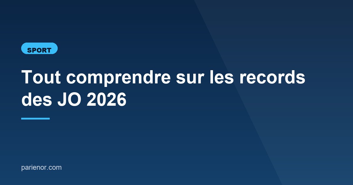 Illustration de l'article consacré aux records des JO 2026